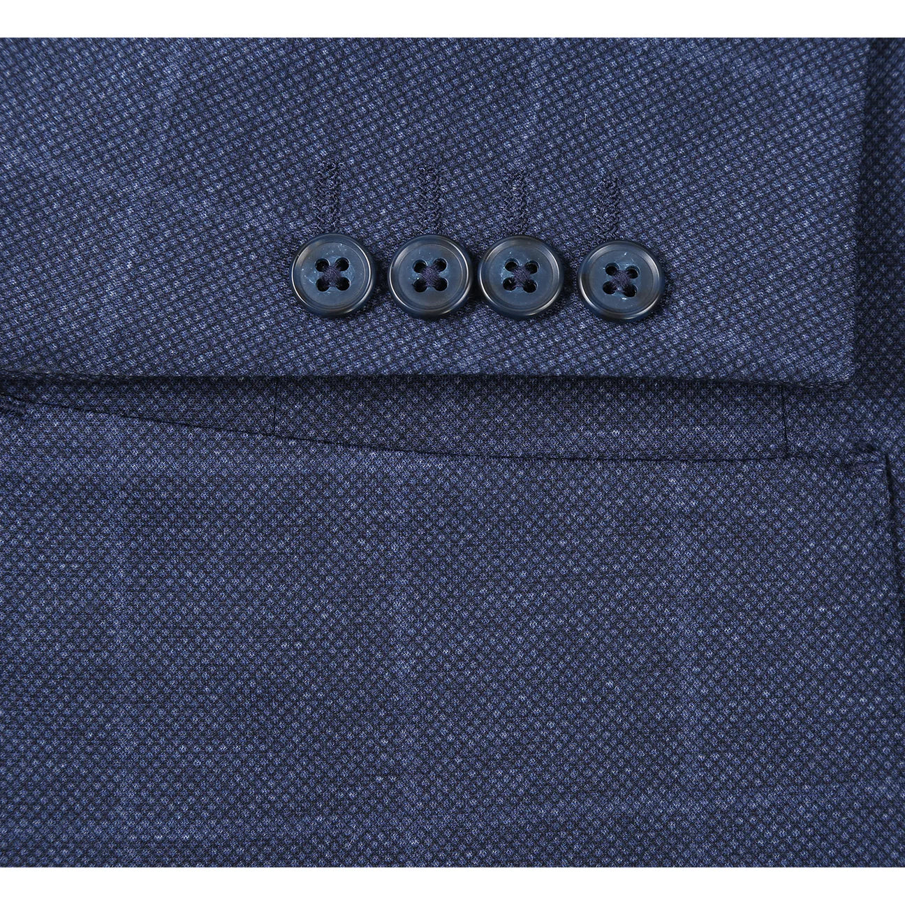 Dark Blue Slim Fit Stretch Blazer