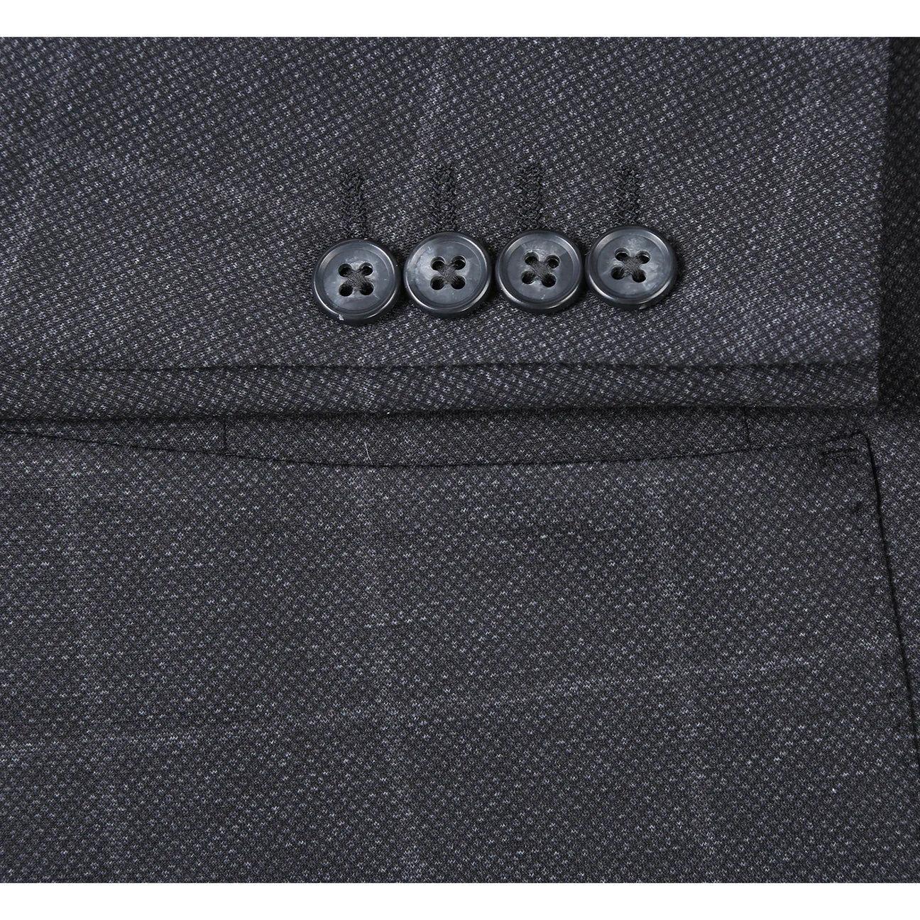 Dark Gray Slim Fit Stretch Blazer