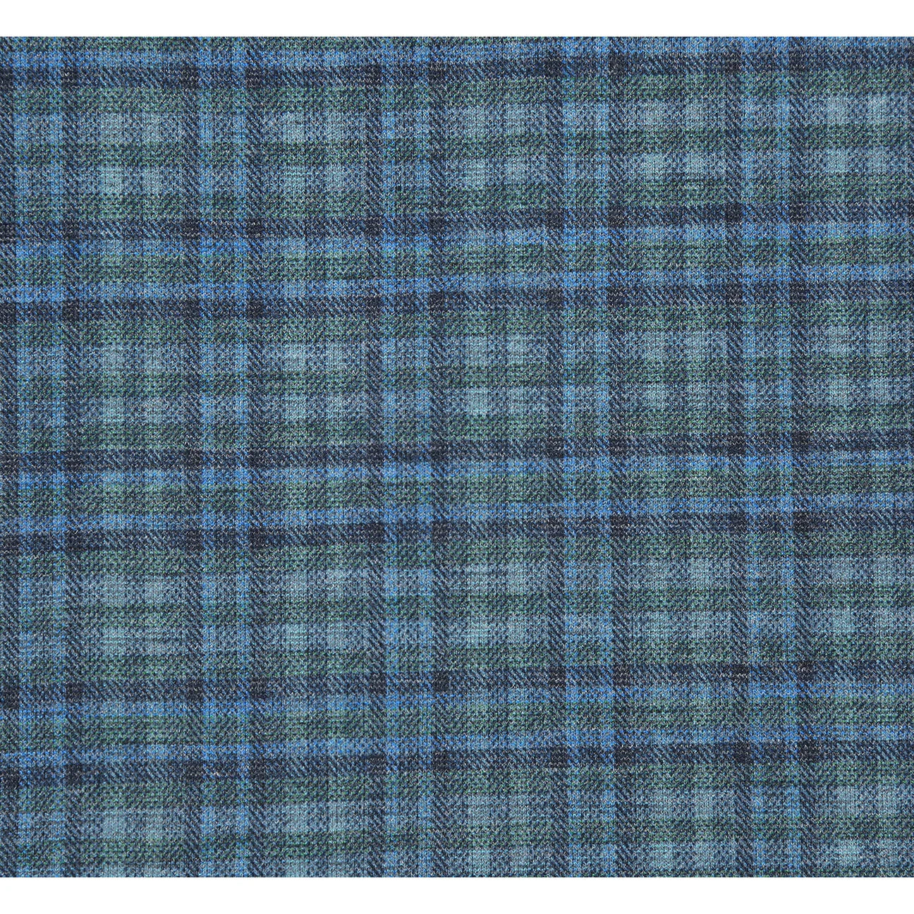 Green Plaid Slim Fit Stretch Blazer