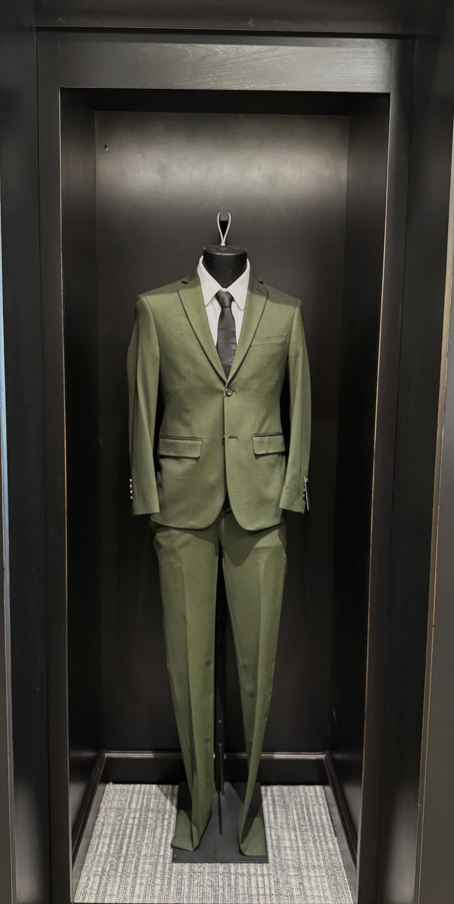 Green Slim Fit Stretch Blazer