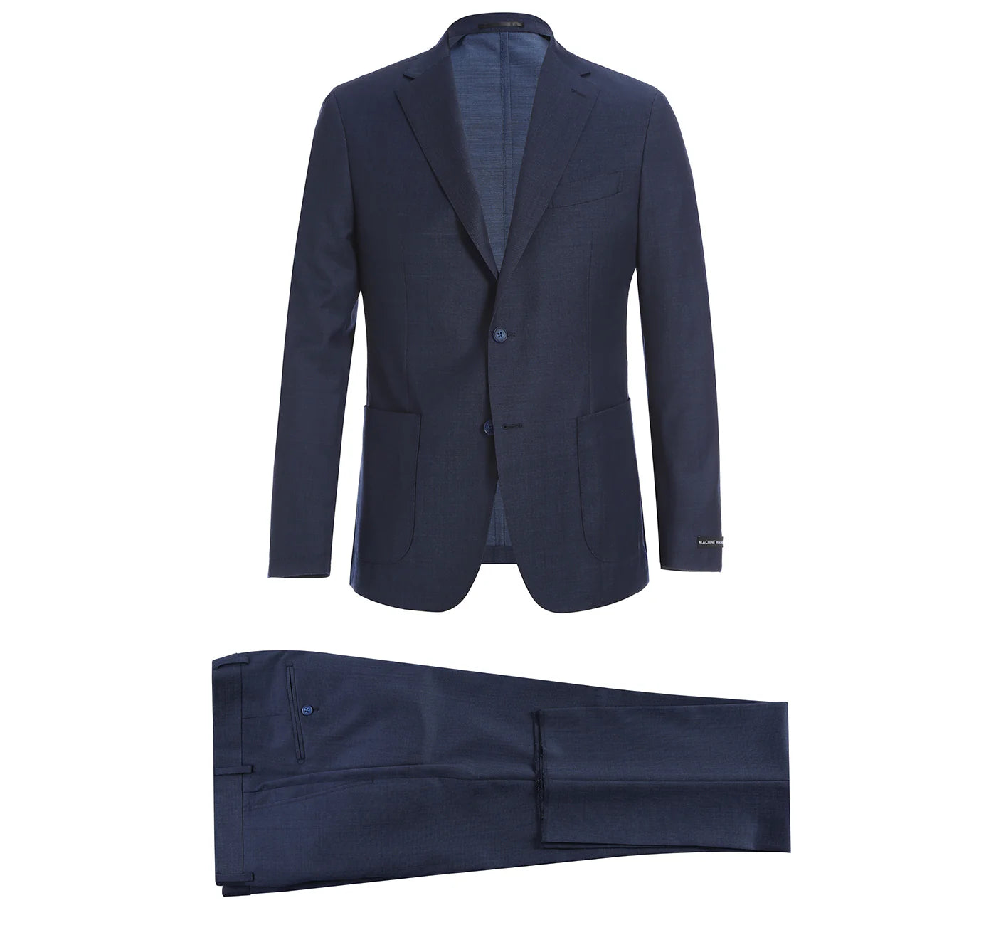 Navy Slim Fit Travel Wool Suit Anti-Microbial/ Nature Stretch/ Wrinkle Resistant