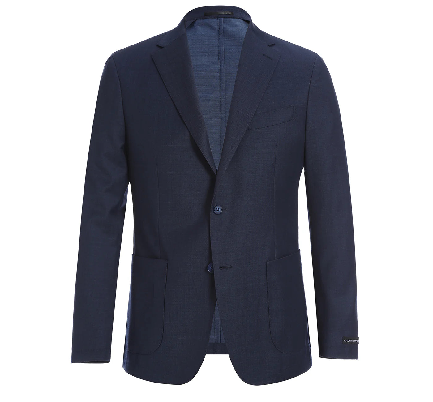 Navy Slim Fit Travel Wool Suit Anti-Microbial/ Nature Stretch/ Wrinkle Resistant