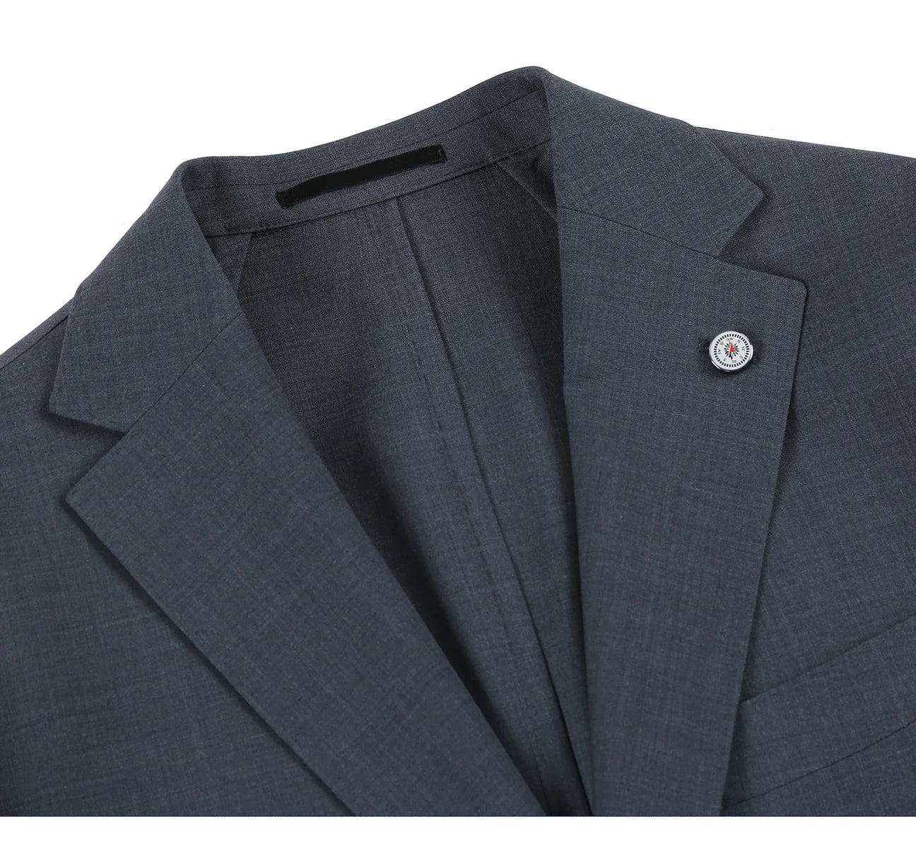 Grey Slim Fit Wool Travel Suit Anti-Microbial/ Nature Stretch/ Wrinkle Resistant