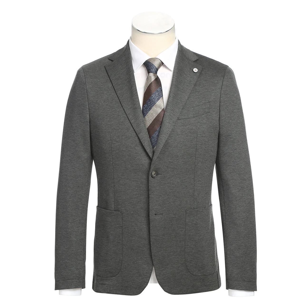 Grey Slim Fit Stretch Suit