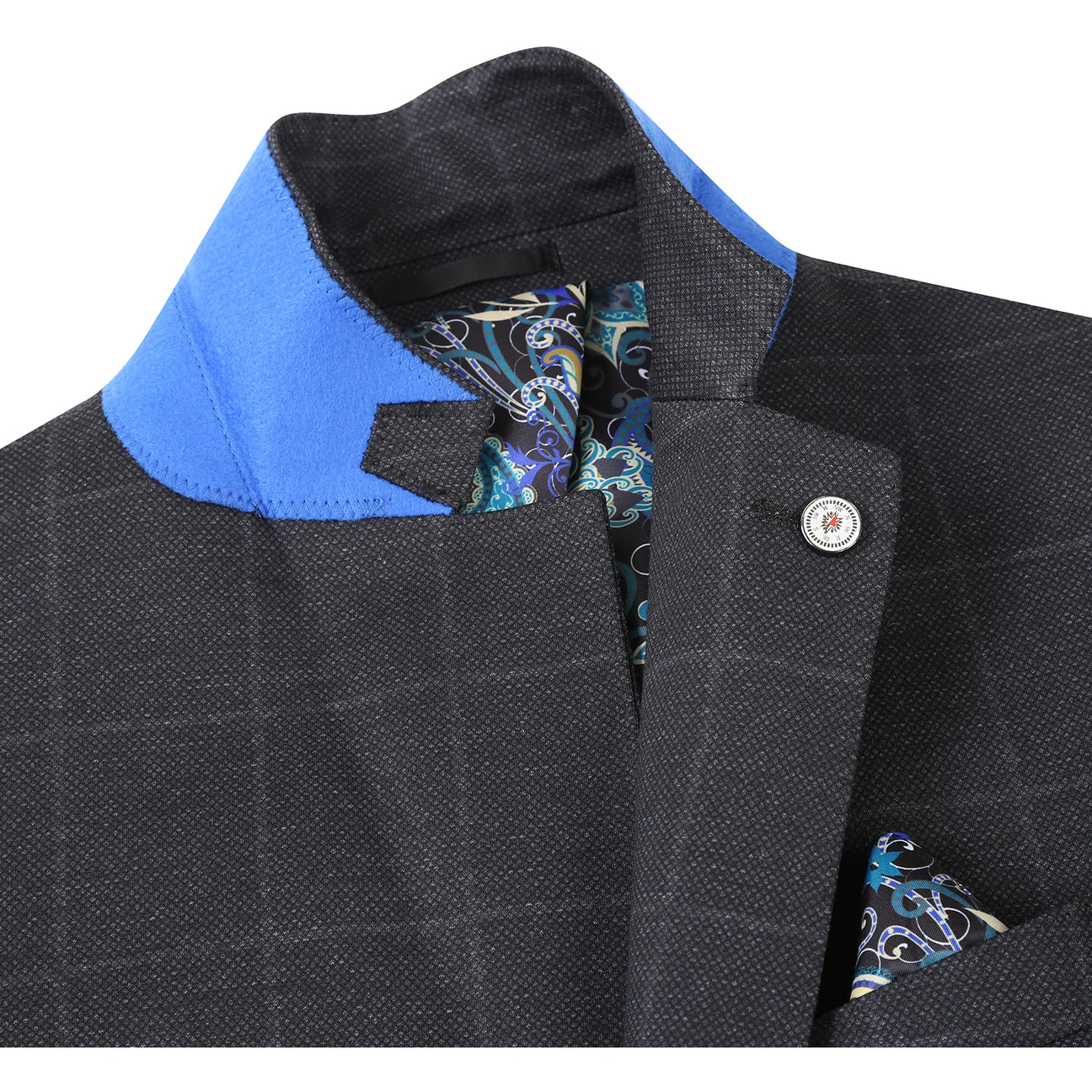 Dark Gray Slim Fit Stretch Blazer