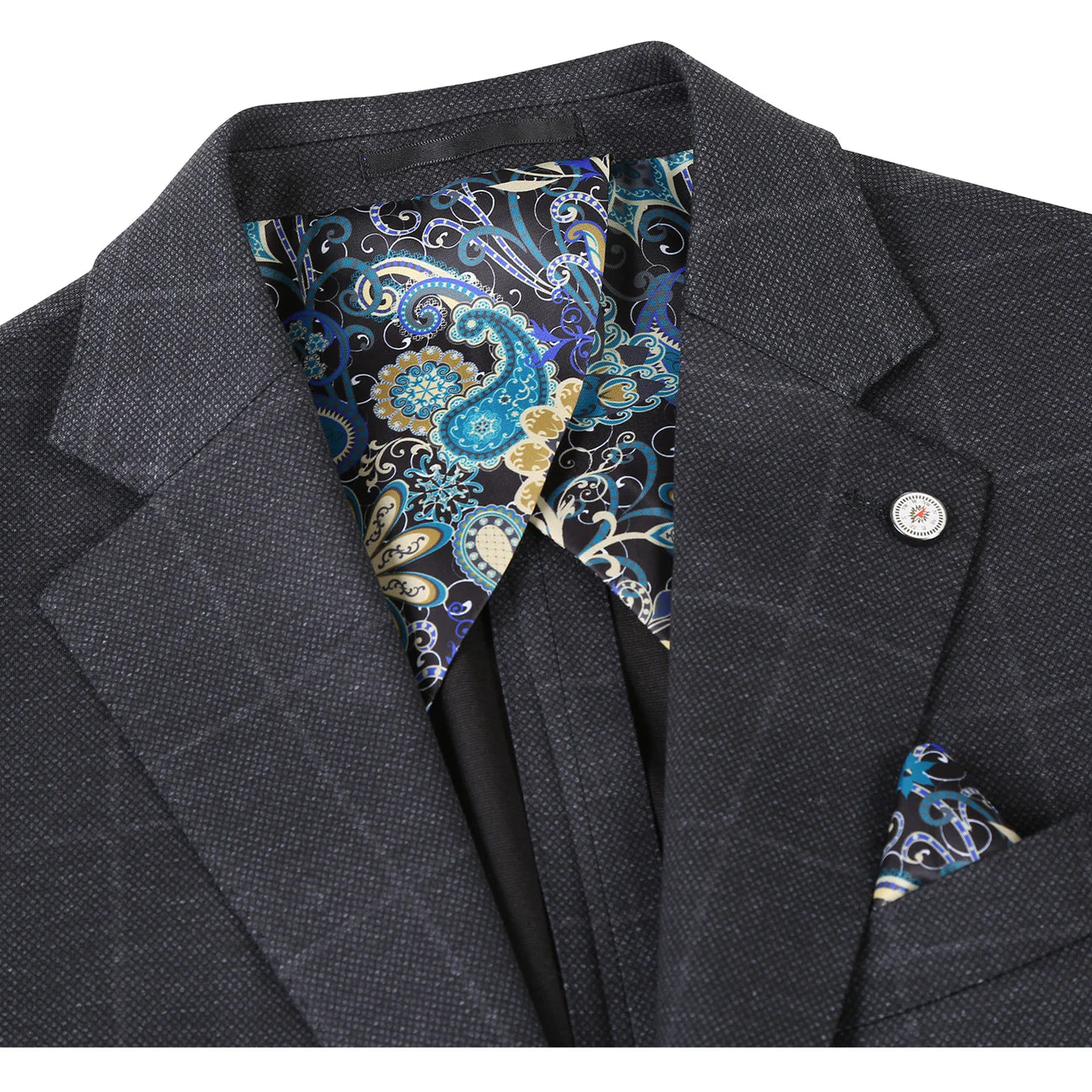 Dark Gray Slim Fit Stretch Blazer