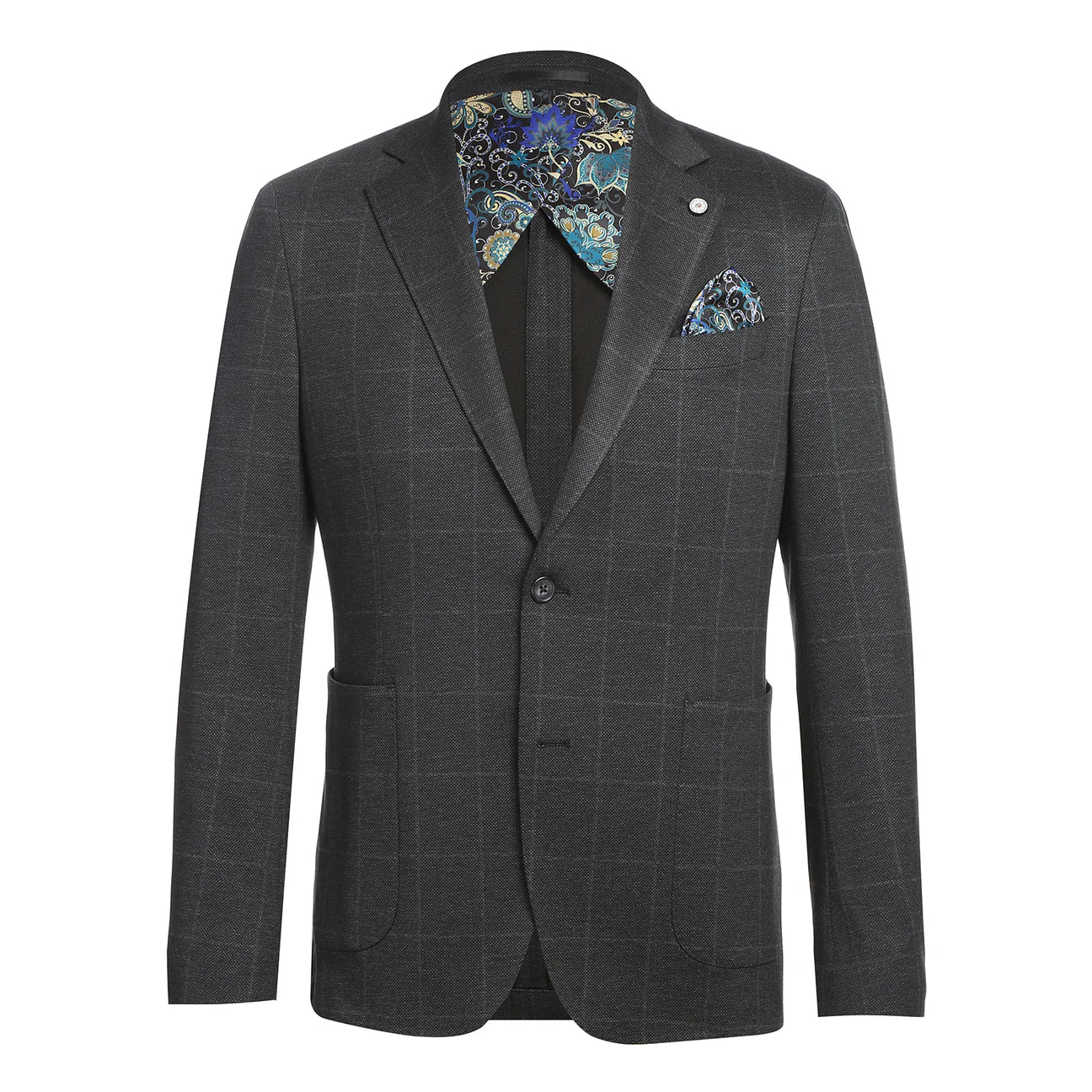 Dark Gray Slim Fit Stretch Blazer