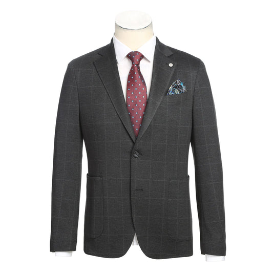 Dark Gray Slim Fit Stretch Blazer