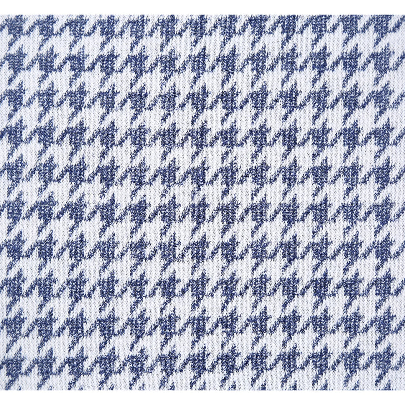 Blue Houndstooth Slim Fit Stretch Blazer