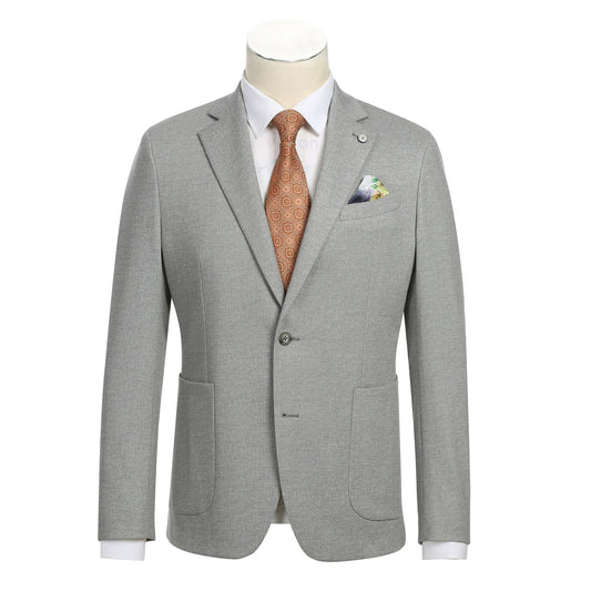 Gray Slim Fit Stretch Blazer